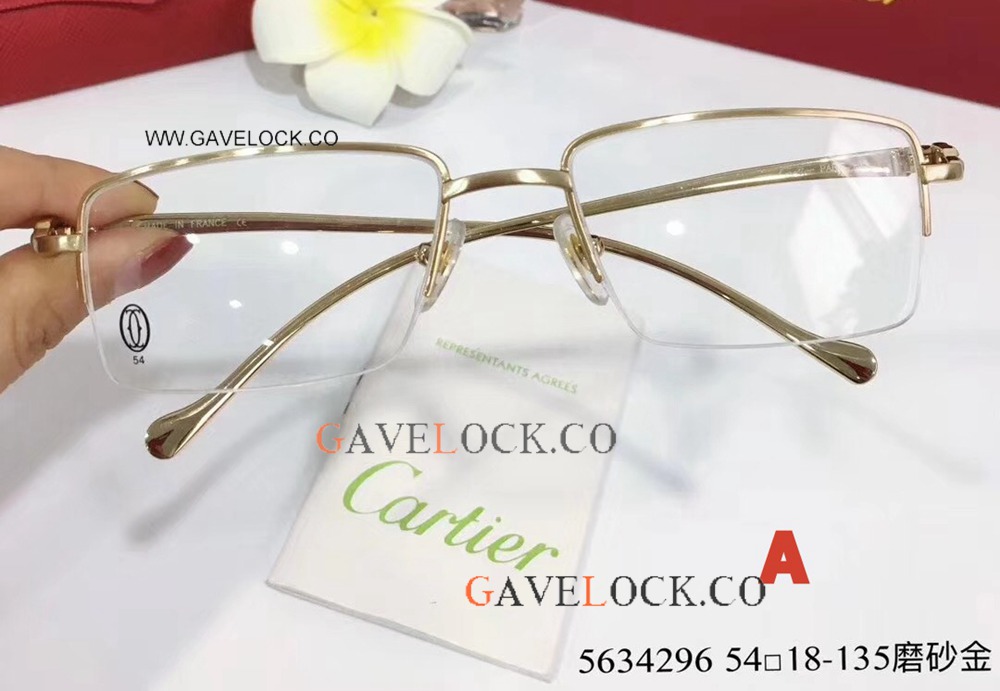 Buy Replica Vintage Cartier Glasses Frosted Gold Frame